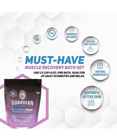 Guardian Athletic RecoverySoak Bath Salts | Essential Oils & Hemp Extract | Muscle Recovery & Healthy Skin | 10 FL. OZ - Buy Online on GoSupps.com