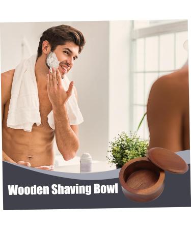 Premium Wooden Shaving Soap Bowl with Lid | 4.5 x 2.2 Inch | Easy Peel for Men | International Shipping - Buy Online on GoSupps.com
