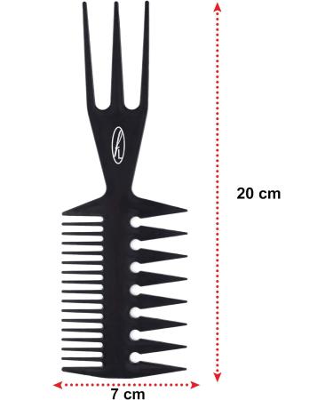 Fine Lines 3-in-1 Styling Comb | Hair Detangling & Shower Comb for Afro, Wet, & Curly Hair | Antistatic Design | Thick Plastic Black - Buy Online on GoSupps.com