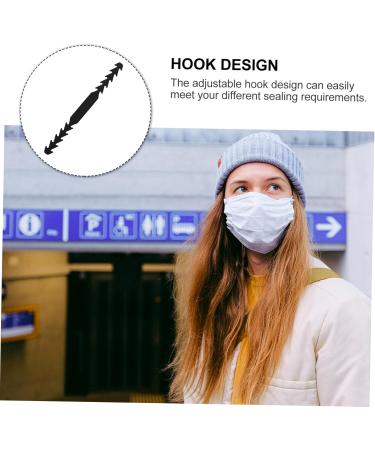 Fomiyes 40 PC Mask Hooks - Black Rope Extension Straps for Comfortable Face Mask Fit | Ear Hook Elastic Cord - Buy Online on GoSupps.com
