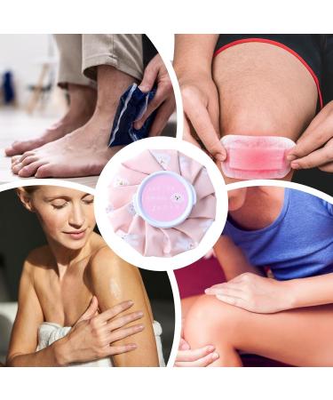 Ice Bag | Cold & Hot Hot Water Bag Leakproof Ice Pack Ice Cube Hot Water Bags Lightweight Ice Cold Pack with Large Opening Pink - Buy Online on GoSupps.com