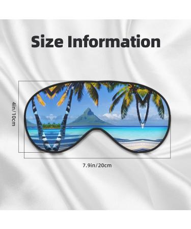 Tahiti Beaches Print Eye Mask | Unisex Soft Light-Blocking Sleeping Mask for Comfortable Rest - Buy Online on GoSupps.com