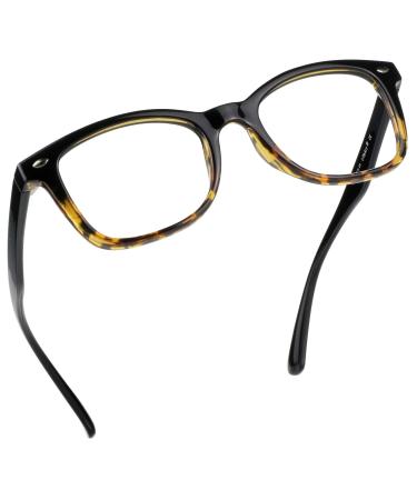 LifeArt Blue Light Blocking Glasses Anti Eyestrain Computer Reading Glasses Gaming Glasses TV Glasses for Women Men Anti Glare (Tortoise No Magnification) Drama_tortoise