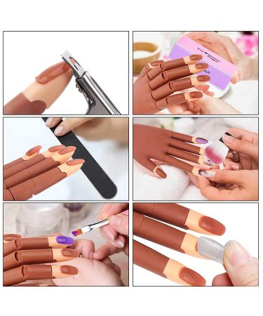 Nail Practice Hand for Acrylic Nails - Adjustable False Nail Training Mannequin with Full Cover Tips and Accessories - Buy Online on GoSupps.com