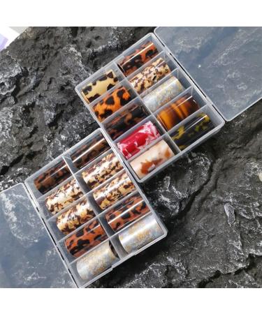DIY Manicure Transfer Paper Winter Autumn Tortoiseshell Amber Nail Foil Leopard Stickers(13) Style13 - Buy Online on GoSupps.com