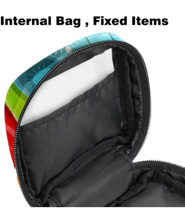 Portable Women's Binding Bags - Menstrual Cup Pocket & Pads for Teen Girls | Summer Surf Design - Multi-Color - Buy Online on GoSupps.com