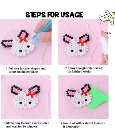 Lemical 25 Colors 5000pcs Magic Water Fuse Beads Set for Kids & Adults - DIY Craft Kit with Pegboard, Spray Bottle, and Manual - Buy Online on GoSupps.com