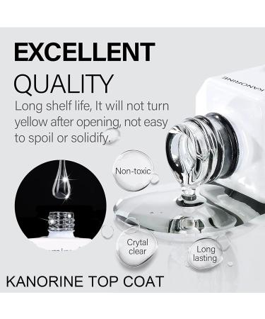 KANORINE 15ml Gel Nail Polish Top and Base Coat Set - No Wipe Glossy Shine Finish - Salon Quality Soak Off Gel Polish - DIY Nail Art Manicure Essential - Buy Online on GoSupps.com