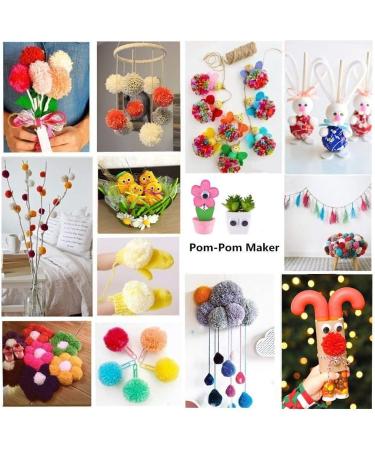 Pom pom Maker Set - 4 Sizes Fluff Ball Weaver Needle Craft Tool for DIY Wool Knitting Decoration - Buy Online on GoSupps.com