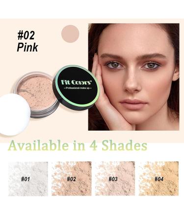 Oil Control Translucent Loose Face Powder - Lightweight Natural Finish - 0.35 Oz/10g (02 Pink) - Buy Online on GoSupps.com