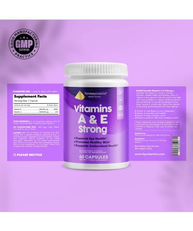 Health Pyramid Vitamins A & E for Healthy Vision, Skin & Bone Support - 60 Vegan Capsules - Buy Online on GoSupps.com
