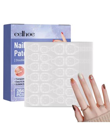 Nail Adhesive Tabs Jelly Double Sided Nail Adhesives | Press on Nails Sticky Tabs Glue Tabs Transparent Flexible for