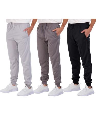 Real Essentials 3 Pack: Women's Ultra-Soft Lounge Joggers Athletic Yoga  Pants with Pockets (Available in Plus Size) 