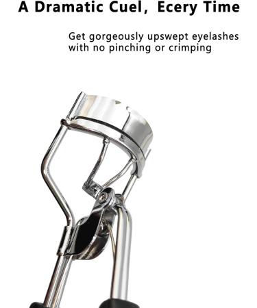 Erised Bifrost Premium Stainless Steel Lash Curler - Long Lasting Makeup Tool with 6 Rubber Refill Pads for All Eye Shapes - Quick Natural Curling (Black - Buy Online on GoSupps.com