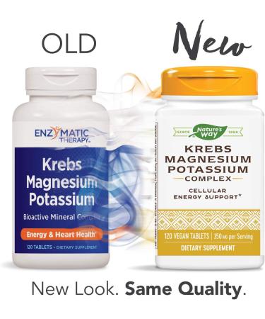 Nature's Way Krebs Magnesium Potassium Complex 350mg for Energy & Heart Health - 120 Count (Pack of 2) - Buy Online on GoSupps.com
