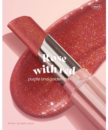 AMTS Tinted Lip Balm-Rosy Lights | Hydrating Glitter Lipstick for Soft Lips | Pearl Shimmering Korean Lip Tint - Buy Online on GoSupps.com