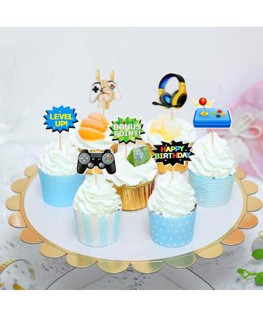 Cyodoos 40 PCS Video Game Cupcake Toppers for children's game decoration themed baby shower birthday party cake decoration supplies favorite for birthday fan parties - Buy Online on GoSupps.com