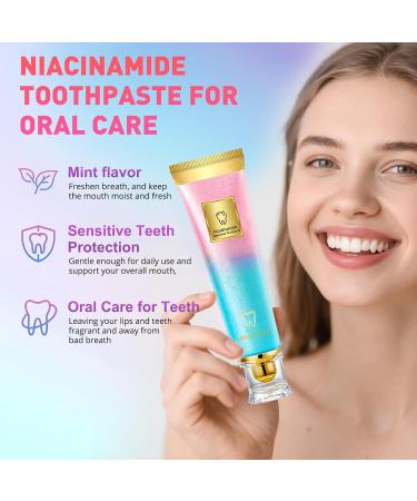 Niacinamide Whitening Toothpaste Nicotinamide White Toothpaste Clean The Mouth Fresh Breath Remove Tooth Stains Teeth Whitening Toothpastes White 3.53 Fl Oz (Pack of 1) - Buy Online on GoSupps.com