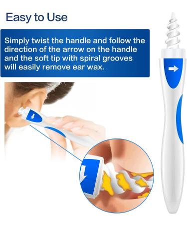 Q Grips Earwax Remover Kit - Silicone Spiral Ear Wax Removal Tool with 16 Replacement Heads - Buy Online on GoSupps.com