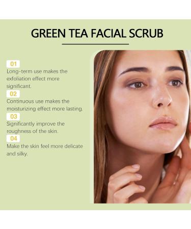 Green Tea Facial Scrub with Walnut Shell Powder Gentle Exfoliating & Cleansing Formula for Smooth Skin 4 Oz - Buy Online on GoSupps.com