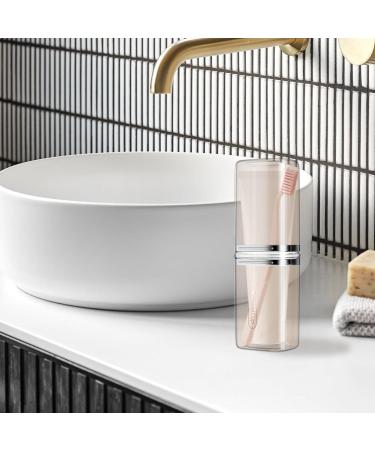 Buy Ruwshuuk Portable Toothbrush Case - Travel Toothbrush & Toothpaste Storage Box for Camping School & Business Trip - Helles Kaffebraun - Buy Online on GoSupps.com
