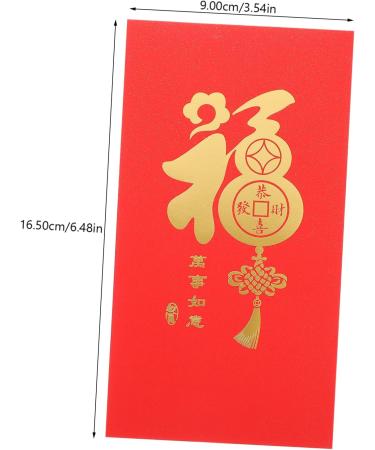 Lurrose 30 Pcs Large Holiday Red Envelope Red Gift Envelopes Spring Festival Red Packet Red Gifts Year of The Rabbit Red Envelopes Chinese Red Packets Golden Patterns Gold Leaf Lucky China Red1x3pcs 16.5X9CMx3pcs - Buy Online on GoSupps.com