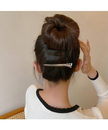 Acpetdr 30-piece set of duckbill clips rust-proof metal crocodile curling clips with holes suitable for hair styling hair dyeing silver hair clips for women metal hair clips - curling clips - Buy Online on GoSupps.com