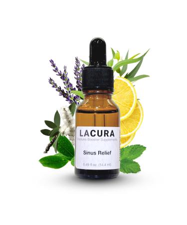 LaCura - Potent Sinus Relief Essential Oil Blend - Eucalyptus & Peppermint Formula for Clear Breathing - Concentrated Therapeutic Aromatherapy - Natural Respiratory Support 15ml