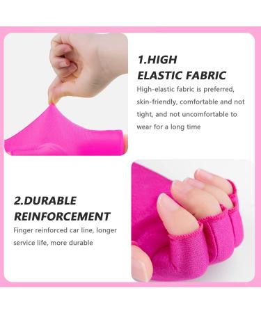 COLORCASA UV Nail Lamp Gloves - Set of 2/3 Pairs for Manicures | UV Protection for Hands - Black, Pink, Rose Red - Buy Online on GoSupps.com