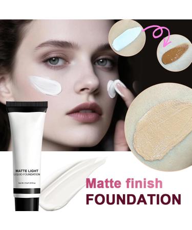 White Face Makeup - Matte Foundation - 37ml Long Lasting Stain Resistant Matte Finish for Adult Children Party Christmas Halloween Cosplay Scene - Buy Online on GoSupps.com
