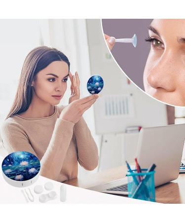 Galaxy Lotus Flower Contact Lens Case with Mirror | Cute & Portable Travel Kit for Eye Care - Buy Online on GoSupps.com
