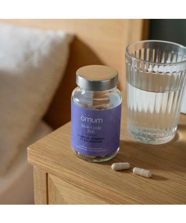 OMUM - SPM dietary supplement for sleep mood and relaxation - 60 capsules 1 month - Mon Cycle Zen - Better emotional balance rules and premenopause - Natural France Vegan Compatible with - Buy Online on GoSupps.com