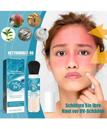 EONFAVE Mineral Sun Powder SPF 50 Matte Loose Powder with Brush Oil Control Longlasting Waterproof Light and Breathable Makeup Powder - Buy Online on GoSupps.com