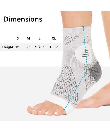 BraceAbility Neuropathy Socks - Peripheral Neuritis Therapy Compression Diabetic Open-Toe Foot Sleeves for Ankle Gout Nerve Damage Pain in Legs and Feet Relief Brace for Men and Women (M - 1 Pair) Medium Grey - Buy Online on GoSupps.com