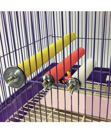 Pivby Wood Bird Cage Perch Stand Toy Platform for Amazon Parrot - Pack of 3 - Colorful Paw Grinding Stick Included - Buy Online on GoSupps.com
