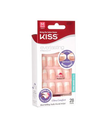 Kiss Everlasting French Nails 28 Count (2 Pack EF10) - Long-Lasting Nail Designs - Buy Online on GoSupps.com