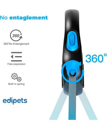 Edipets Retractable Dog Leash - Extendable 8m Flexible Band for Safe Walks | Blue Color - Buy Online on GoSupps.com