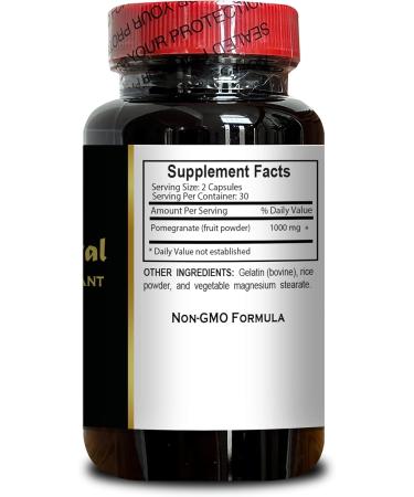 Pomegranate Extract - Nitric Oxide Supplement with Brain Health Vitamins Extra Strength Pomegranate Natural Pomegranate Capsules for Joint Support - 1 Bottle 60 Capsules. - Buy Online on GoSupps.com