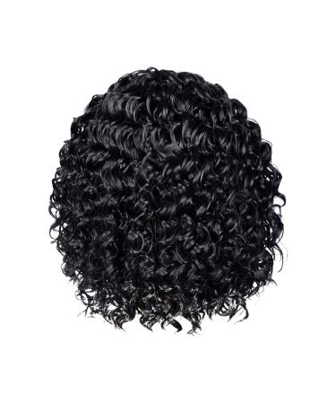 Peruvian curly wig with Waveletkop Langes Kinky Curly Black Wigs Premium Synthetic Afro Wight with Hair Bangs Natural Curls Wigs for Black Women Bouncy Full and Natural Looking