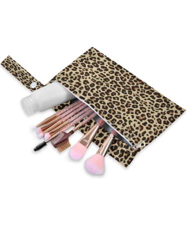 JUMBEAR Brown Leopard Print Wet Dry Bag Set - Waterproof Reusable Organizer for Baby Cloth Diapers, Swimsuits, and Gym Gear - 2PCS - Buy Online on GoSupps.com