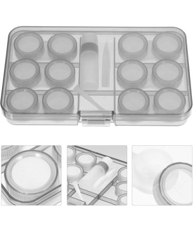 Minkissy Portable Contact Lens Case Travel Set with Tweezers & Bottle - Compact Gray Design (16.00x9.80x2.00cm) - Perfect for International Shipping - Buy Online on GoSupps.com