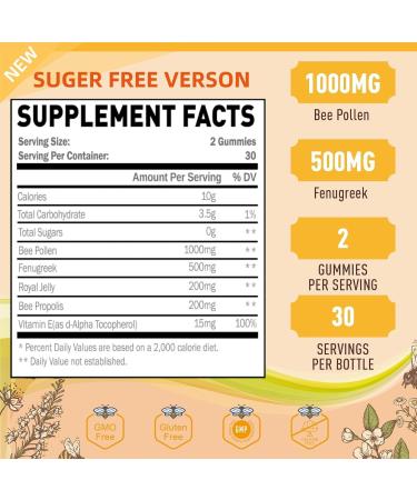 Joywiit D-Mannose Gummies 2000mg & Bee Pollen 1000mg Gummies - Buy Online on GoSupps.com