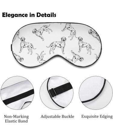 Cute Dalmatian Dog Sleep Mask Eye Cover for Sleeping Blindfold with Adjustable Strap Blocks Light Night Travel Nap for Men Women - Buy Online on GoSupps.com