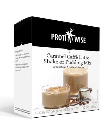 ProtiWise Meal Replacement Shake | Caramel Caffe Latte | High Protein 15g Gluten Free 100 Calories Low Sugar Low Carb KETO Friendly Hunger Control for Weight Loss (7 box)