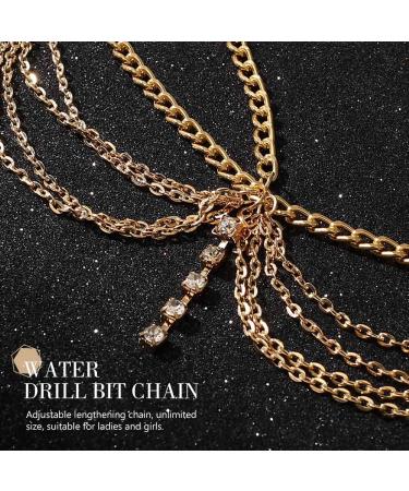 Catery Gold Hair Chain Jewelry - Boho Headpiece with Rhinestones for Women and Girls - Buy Online on GoSupps.com