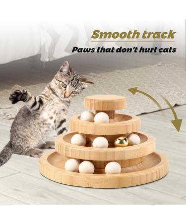 LUPAPA Cat Toys for Indoor Cats with 9 Cat Toy Ball Interactive Wooden Cat Toy Funny Roller Cat Tower Toys M - Buy Online on GoSupps.com