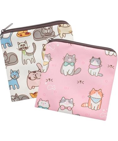 Portable Period Pocket Wallet - Healeved 6 STK Storage Bags for Women's Bandages & Hygiene | Cute Polyester Design - Ideal for Students - Buy Online on GoSupps.com