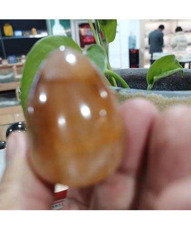 Natural Crystal Rough Natural Crystals and Stones 1pcs Natural Yellow Stones and Minerals raw ore Crystal Egg Shape gem can be usd to Decoration Home Decor and DIY Gift for Decoration QINTINYIN 90-100g - Buy Online on GoSupps.com