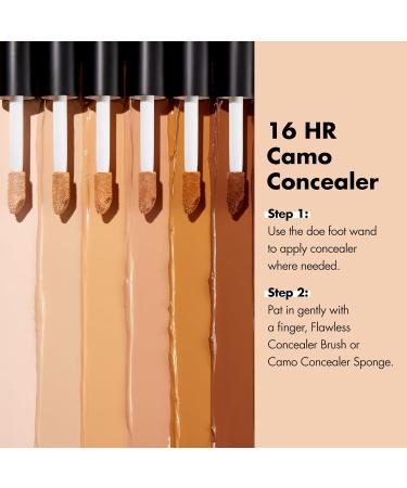 e.l.f. Flawless Finish Foundation Lightweight & Medium Coverage Semi-Matte Finish Vanilla & 16HR Camo Concealer Full Coverage & Highly Pigmented Matte Finish Light Ivory 0.203 Fl Oz (6mL) - Buy Online on GoSupps.com