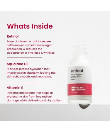 Buy Retinol Serum for Face | Anti-Aging Fine Line & Wrinkle Reducer | Hydrating Night Serum with Hyaluronic Acid & Vitamin E | Collagen Enhancer | 1 oz - Buy Online on GoSupps.com
